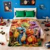 Ultra-Soft Dinosaur Flannel Fleece Throw Blanket Kids Boys Dino Bedding Thick Warm Cozy Snuggle Throw Velvet Nap Couch Cover