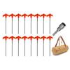 Rotating Tent Pegs with Hex Socket Outdoor Steel Pegs Heavy Duty Spiral Screw Camping Stakes for Outdoor Camping