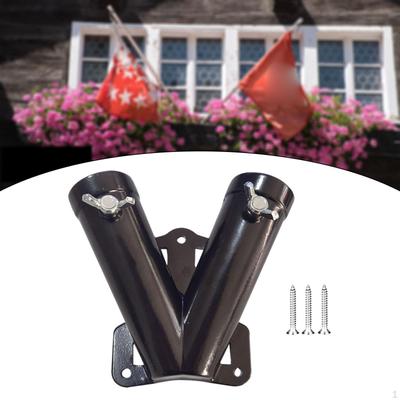 Suporte de Mastro de Bandeira Suporte de Montagem Estável Robusto em Liga de Alumínio para Jardins, Corrimão, Varanda