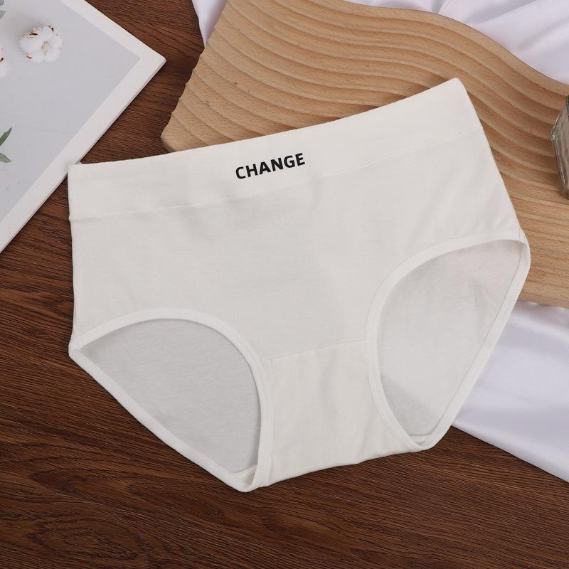 Women's Breathable Cotton Panties - Soft, Comfortable, Antibacterial with Letter Print