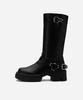 Salt And Chocolate Round Toe Rider Buckle Boots 412446014 (6Cm/3 Colors)