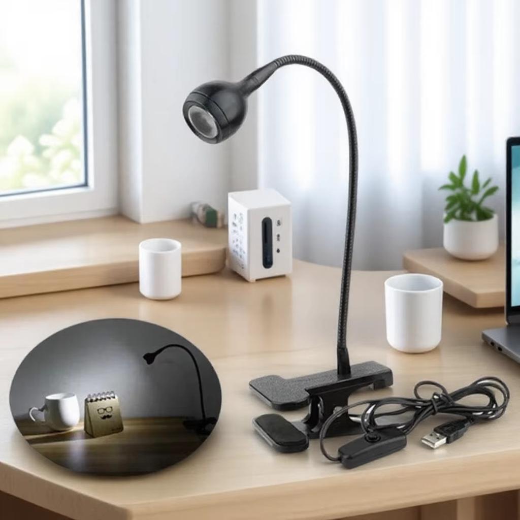 LED Reading Light with Clamp 360° Flexible Adjustable Desk Lamp Gooseneck Book Lamp Eye Protection Reading Book Night Lights