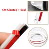`5M T-Type Rubber Sealing Strip White For Car Edge Trim Bumper Lip Side Skirt  `