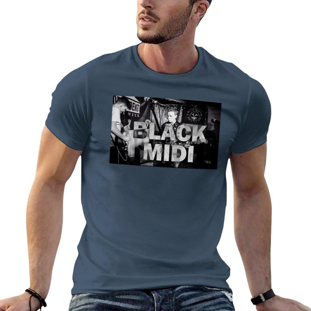 Black Midi Tshirt Casual Fashion Print Tee Top