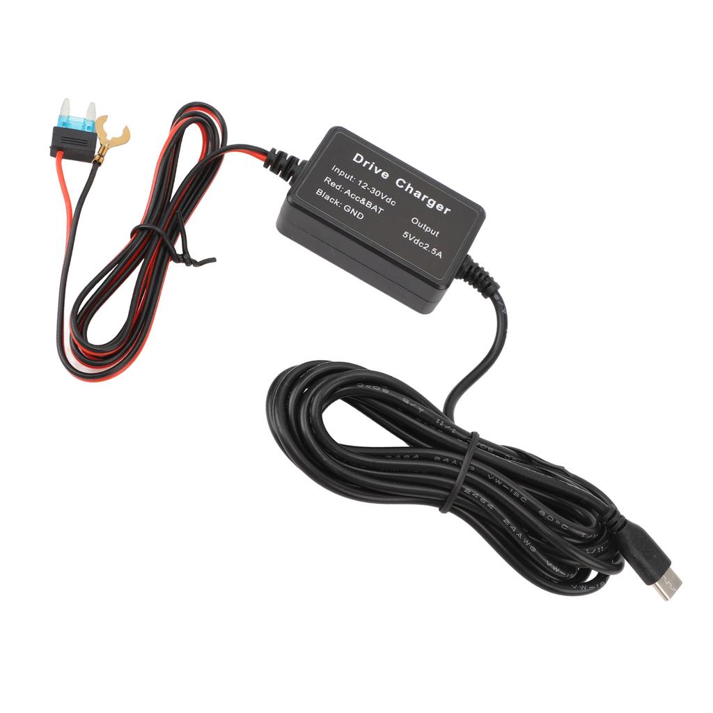 Dash Cam Hardwire Kit Stable Power Output 12V?30V To 5V Type C for Mirror Cam GPS Navigators Radar