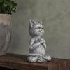 Dekorative Skulptur für Außenbereiche Tierfigur für Meditation Ornament, Harz Zen Statue, Stressabbau Sitzende Niedliche Gartengestaltung