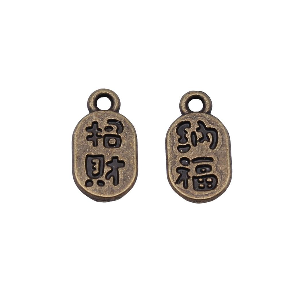 Chinese Knot Charms Antique Alloy Pendants For Traditional Lucky Jewelry