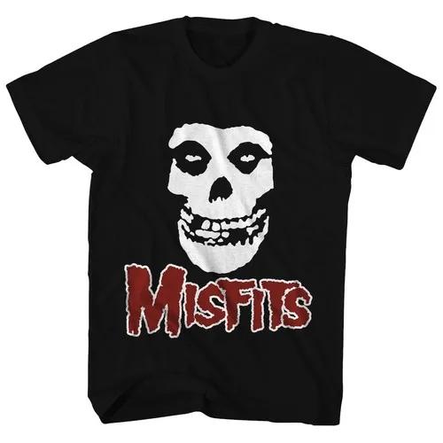 New Fashion Misfits Punk Style Tshirt Retro Street Skull Pattern Unisexs Tshirt