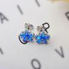 Women's Opal Flower Earrings