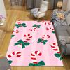 1Pc Christmas Candy Canes Rug Office Carpet Indoor Outdoor Doormat Nonslip Soft And Comfortable Living Room Christmas Halloween Gift D9186