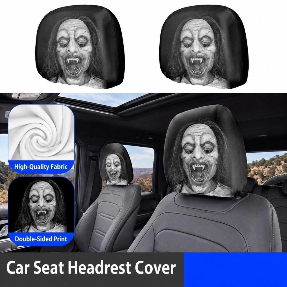 2pcs Universal Car Headrest Cover Elastic Car Seat Covers New Seat Protector  For Sedan Truck SUV