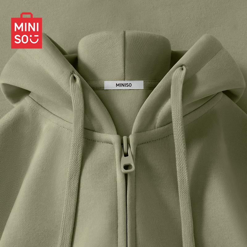 MINISO Men's American Trend Hooded Zipper Sweatshirt