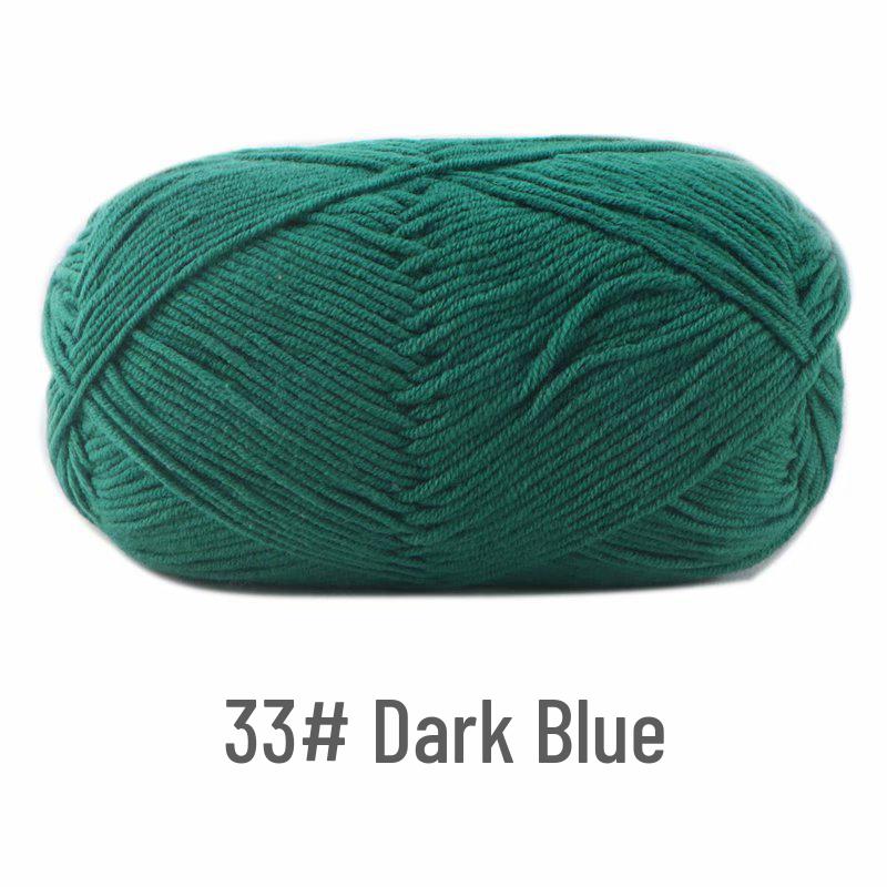 Kämmgarn 4-fädiges Garn-Set: Mittlere Dicke für DIY-Strick- & Häkelpuppenprojekte