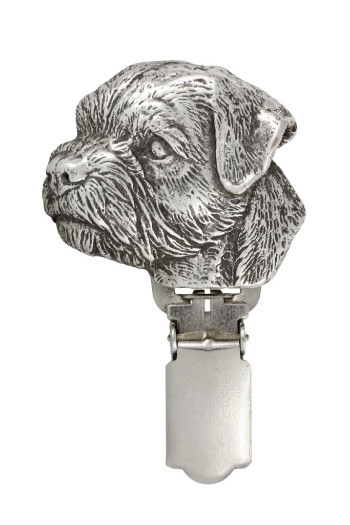 Border Terrier – Brooch with a clip, holder for a start number – Design 02 | Art-Dog