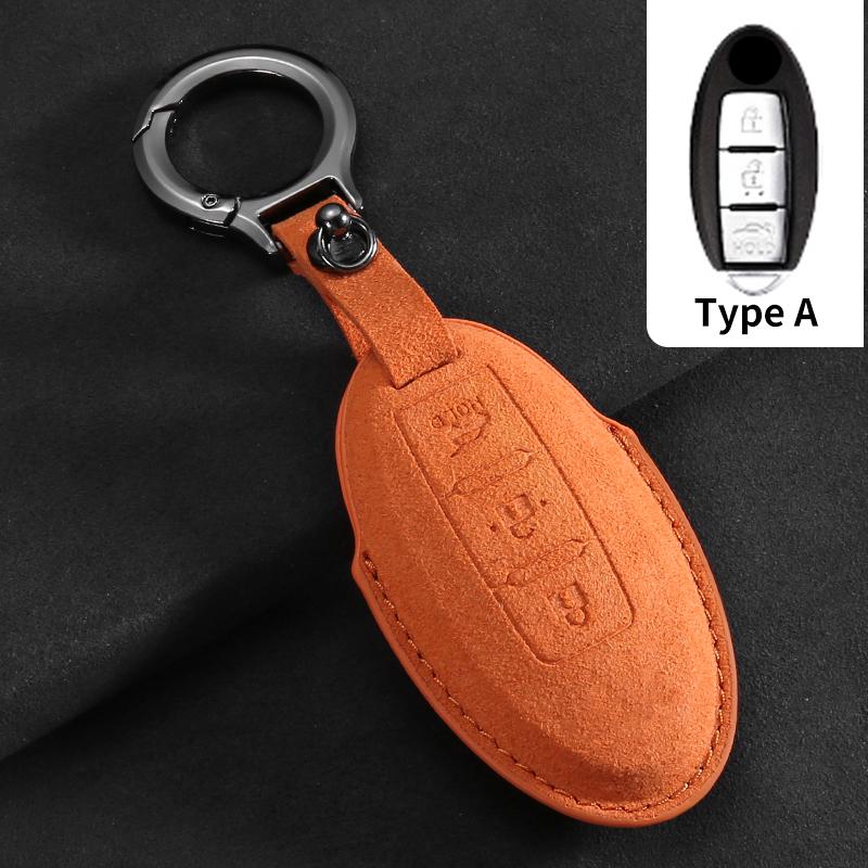 Suede Car Key Case Cover Fit For Q50 Q60 Q70 Qx50 Qx60 Qx70 G25 Fx Jx35 Fx25 Fx35 Ex37 Non-Oem Key Fob Protector