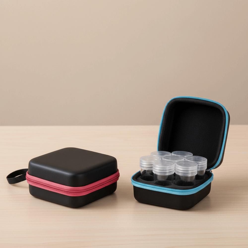 EVA 7 Bottles Storage Case Dust-proof Roller Bottle Holder Perfume Box Storage Case  for Home