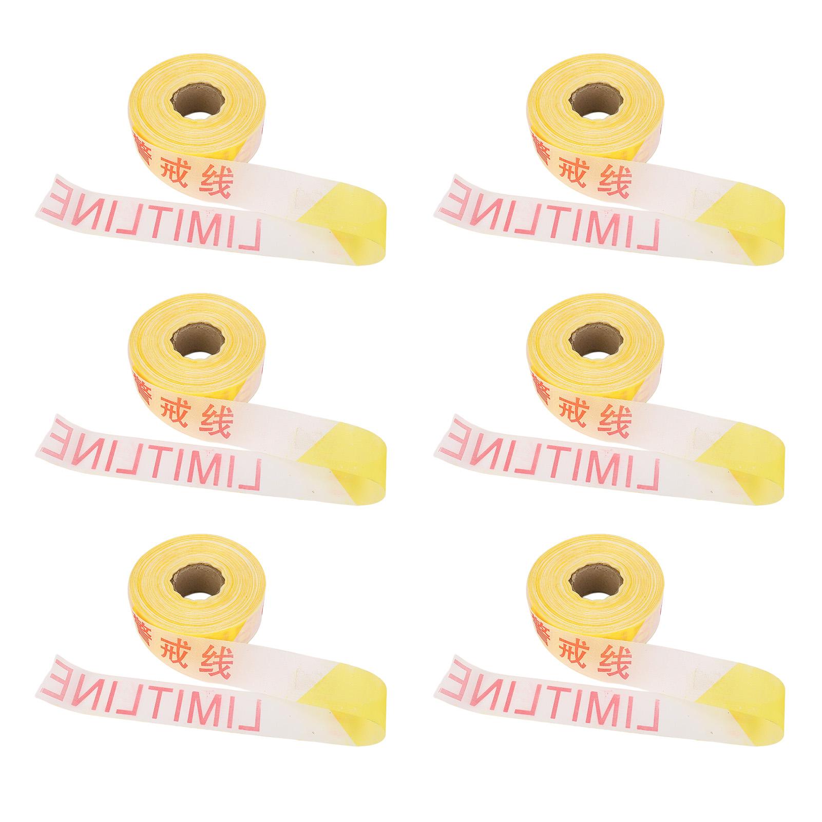 

6 шт. Желто-белая предупредительная лента Оптом Полиэстер Прочная Многофункциональная Строительная Предупредительная Безопасность