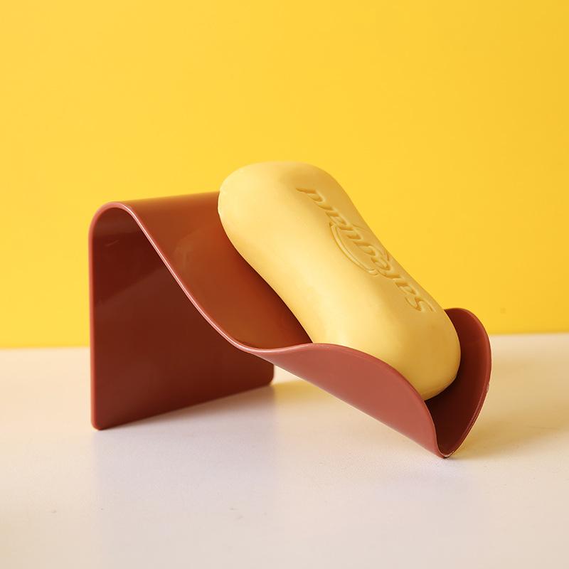 

Non-drilling Wall-mounted Bathroom Soap Rack, Wall-mounted Bathroom Soap Box, Household Kitchen Non-drilling Storage Rack красный