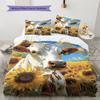 Set Copripiumino Trapuntato con Fantasia Cartone Animato Federa Decorazione per la Casa Regalo di Compleanno (1 * copripiumino + 2 * federa, senza nucleo)