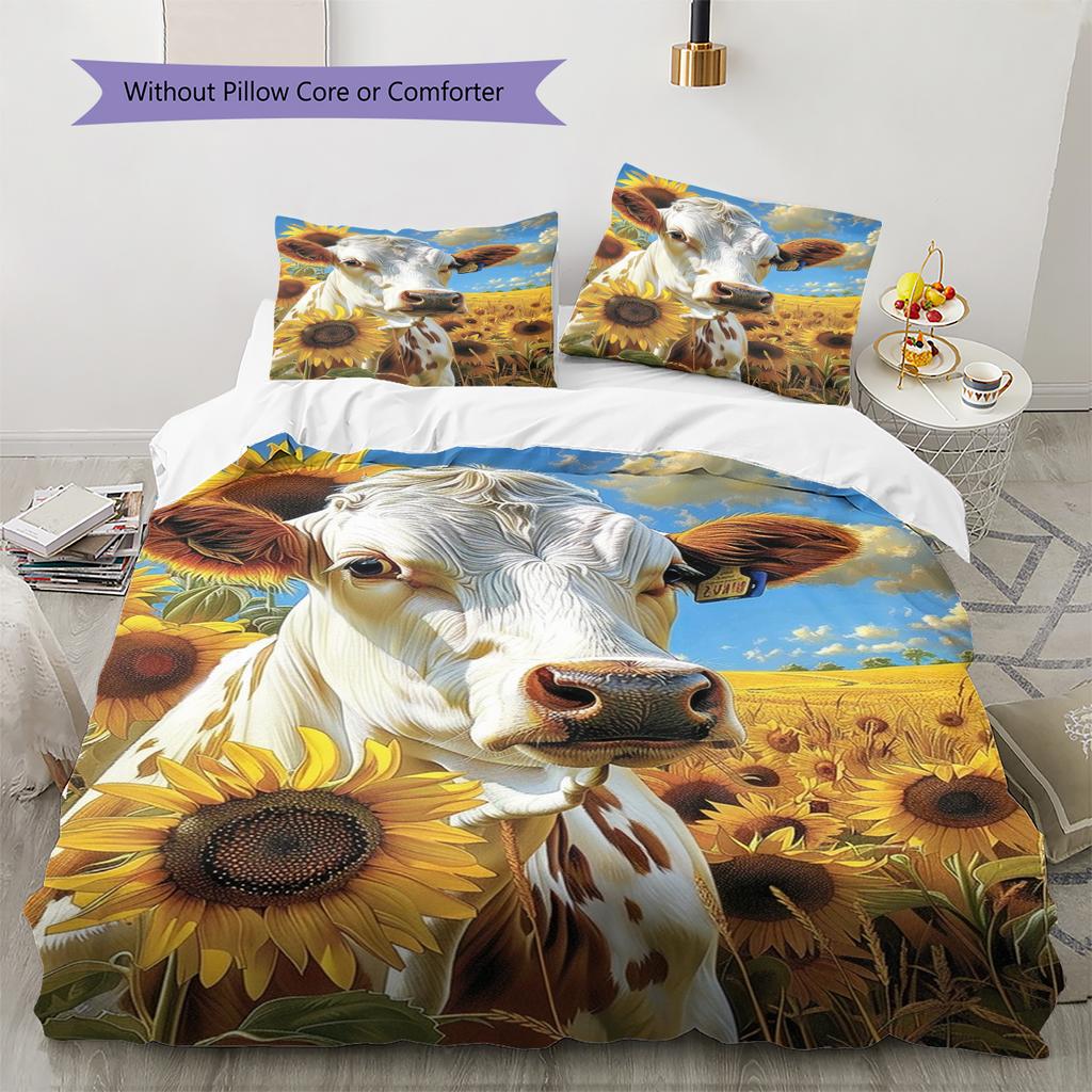 Set Copripiumino Trapuntato con Fantasia Cartone Animato Federa Decorazione per la Casa Regalo di Compleanno (1 * copripiumino + 2 * federa, senza nucleo)