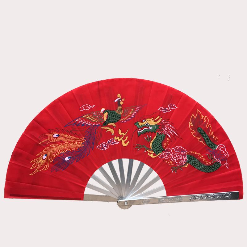 Tai Chi Kung Fu Fan Stainless Steel Alloy Fan Rib Morning Exercise Hand Abanico Chinese Martial Arts Performance Prop Ventilador