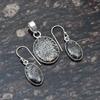 Natürliche Rochenkoralle 925 Sterling Silber Anhänger Tropfen Baumeln Ohrringe Schmucksets für Frauen und Mädchen