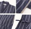 JIUJIUYCL Men's Samue/Jinbei Top and Bottom Set, 100% Cotton, Plus Sizes Available, Spring, Summer, and Autumn, Soft, Thin, Breathable, Sweat-Absorben