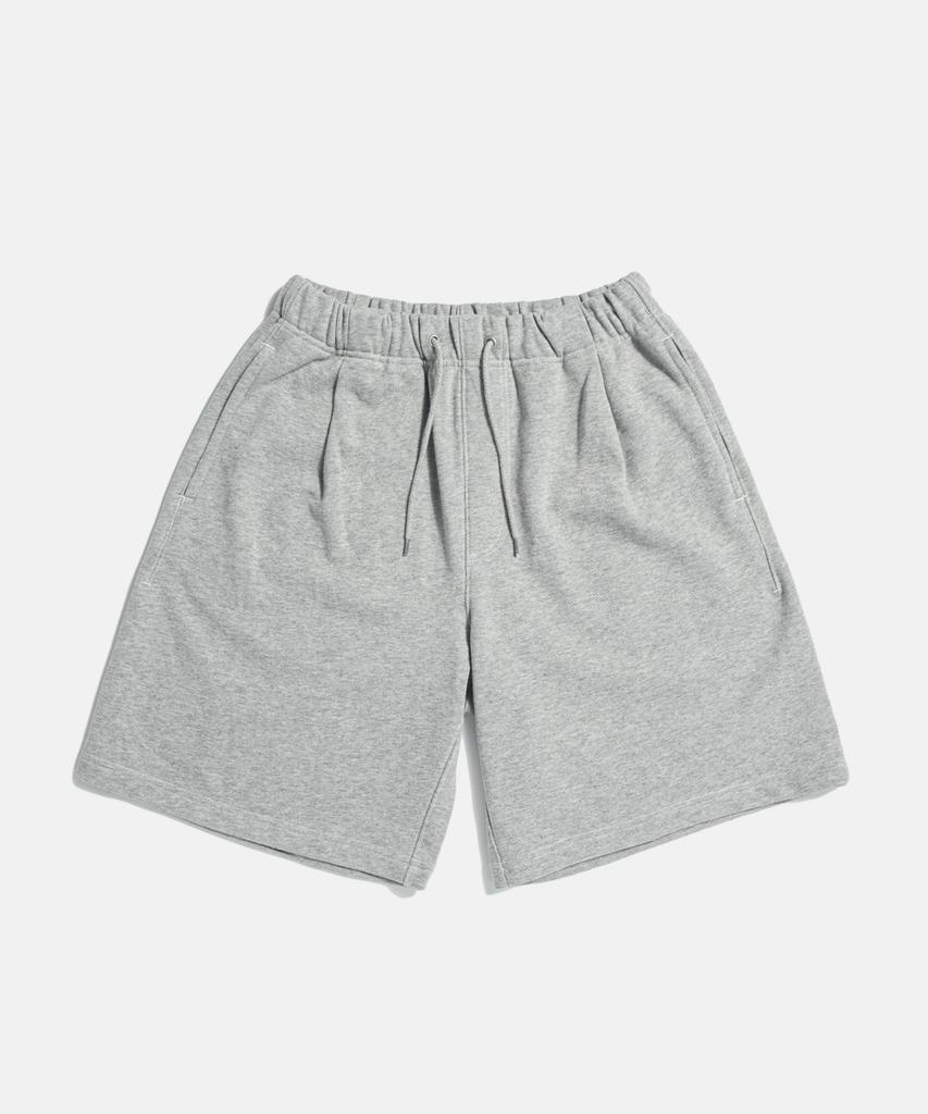 ESPIONAGE Pleated Sweat Shorts Gray
