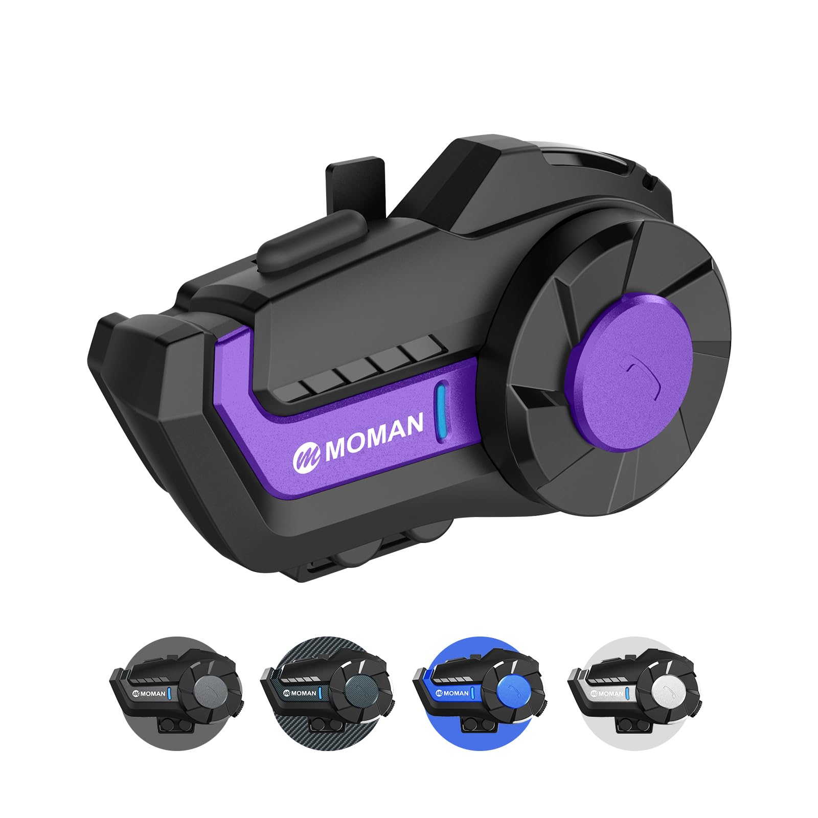 

Motorcycle intercom Moman H2 Pro 1 headset purple 1000m communication