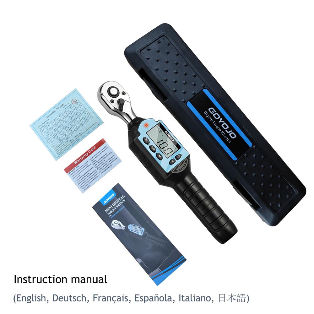 New Digital Preset Torque Wrench 1/2" 3/8" 1/4"  Bidirectional Ratchet Head Professional Adjustable Bicycle Repair Hand Tools