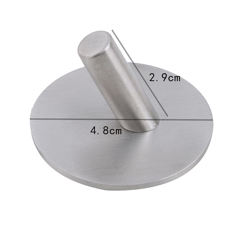 Strong Heavy Duty Adhesive Hooks Stainless Steel Hook Clothes Key Bedroom Bathroom Hanger