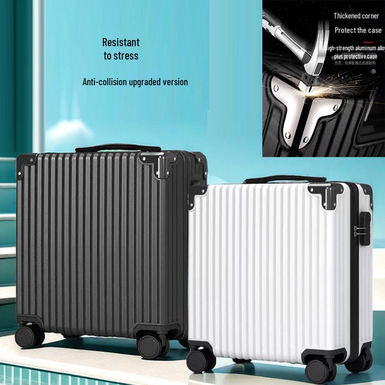 18" Carry-on Travel Suitcase with Universal Wheels and Lock, Sturdy Trolley Case for Students, 20" Version Available
