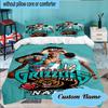 Custom Name 3PCS Morant Team Spirit Bedding Set Including 1pc Duvet Cover And 2pcs Pillowcases for Bedroom, Dormitory Gift Home Decor