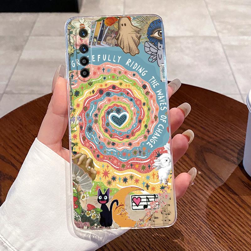 Casing For Realme XT RMX1921 Back Cover For Realme X2 Case Aesthetic Fashion Cute Cat Astronaut Transparent Silicone Phone Case