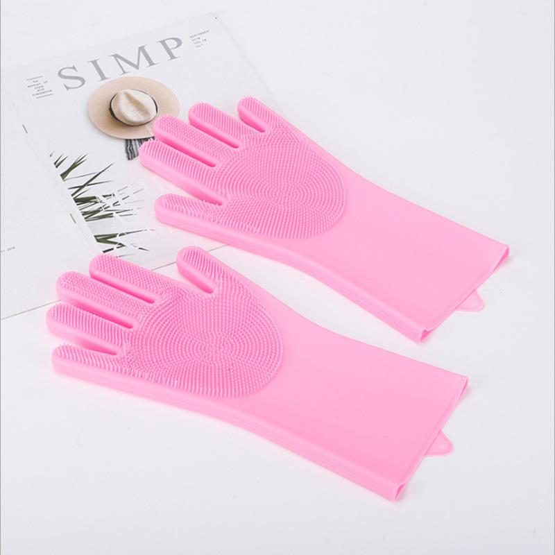 Thickened Anti-Scald & Scratch Silicone Gloves for Dishwashing, Vegetables, Pet Bathing & Kitchen Use