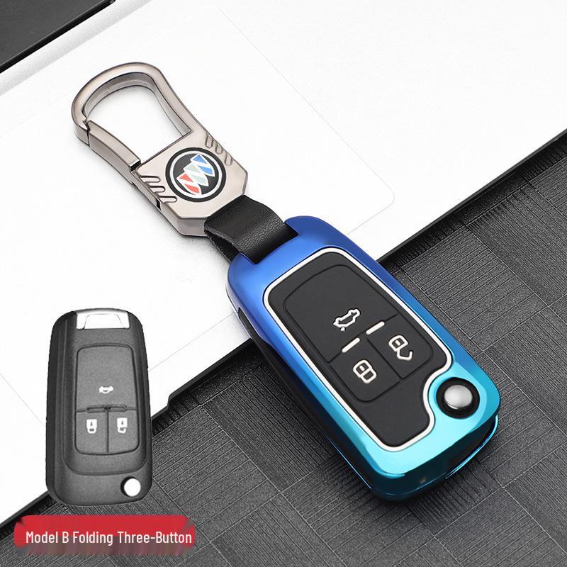 Gradient Key Case for Buick: Fits Verano, LaCrosse, Encore, Regal, Yinglang - Folding Design with Buckle