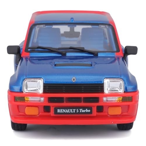 Bburago 1/24 Scale Renault R5 Turbo Blue / Diecast Model Car, Finished Product, 18-21088 BU