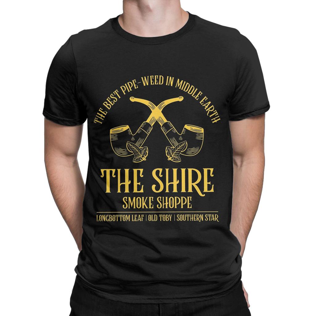 Men T-Shirts L-Lords Of The R-Rings   Vintage 100% Cotton Tees Short Sleeve The Shire Smoke T Shirt Round Collar Clothing Unique