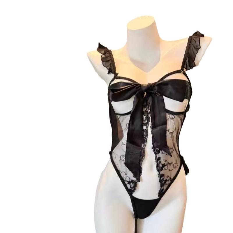 Sexy lingerie lace seduction pajamas sexy onesie open crotch free suit hot uniform woman