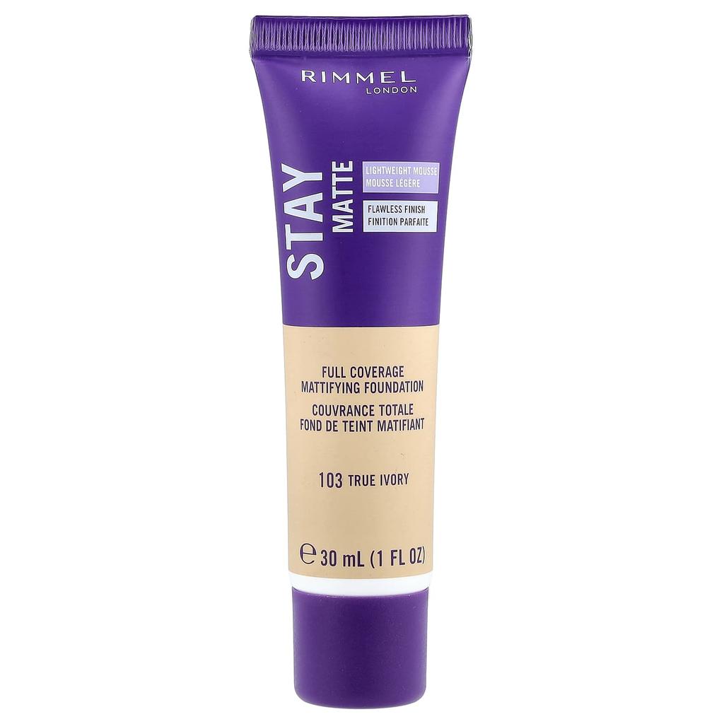 Stay Matte Liquid Mousse Foundation, 103 True Ivory, 1 Fl Oz (30 Ml)