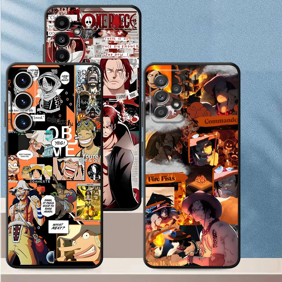 Case for Samsung Galaxy A32 A23 A53 A24 A55 A26 A72 A51 A73 A41 A22 A52 A35 A36 A25 A71 Black Soft Phone Cover One Piece Ace Art