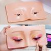Silicone Mold Eyelash Practice Face Makeup Eyeshadow Face Plate Makeup Facial Silicone Eyebrow Practice Sticker Practice