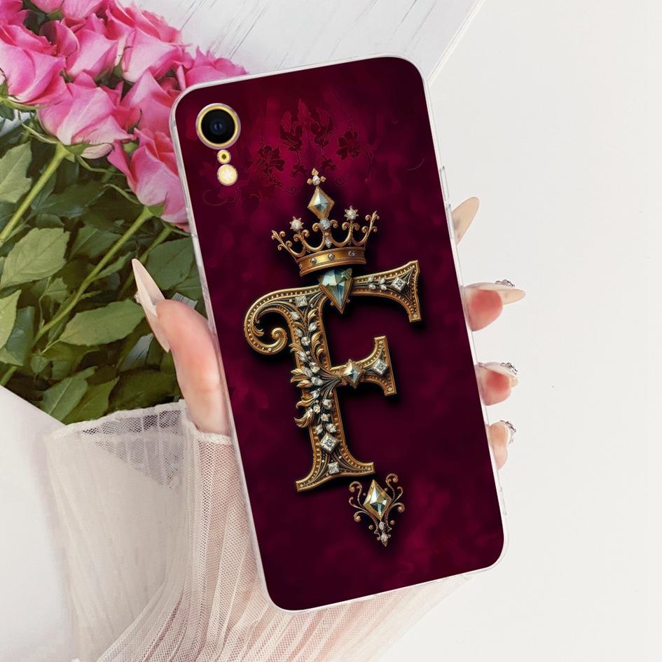 For iPhone X XR XS Max Case Luxury Crown Letters Soft Silicone Slim TPU Protective Cover For iPhoneX iPhoneXR XSMax Fundas Coque