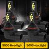 4Pcs LED Combo Headlight Bulb Kit Bright 9005 9006 High Low Beam Light Bulb Safe 6000K White HB3 HB4 Car LED Fog Light Bulb