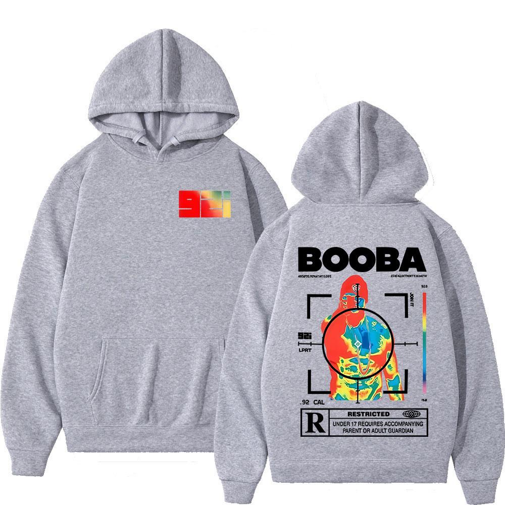 France Rapper BOOBA B2O Tour Men's Hoodies Retro Style Hip Hop Long Sleeves Hooded Sweatshirts Clothing Oversized Pullover