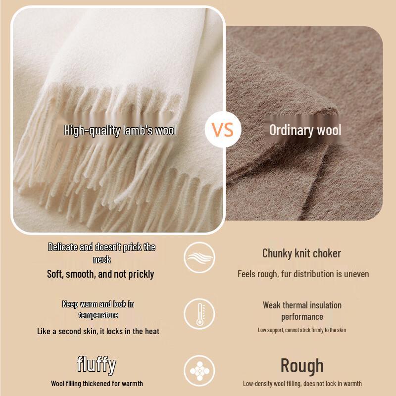 Muerxi Women's 100% Wool Shawl Scarf