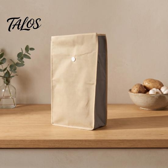Vegetable Storage Bags Reusable Self Sealing Potato Onion Bags, Light Blocking Bag with Side Anti Sprouting Zipper, Non-woven Fabric Pantry Organizer