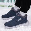 Men's High Top Waterproof Winter Boots with Velvet Lining - Soft Sole, Warm Snow Shoes for Elderly & Dad.