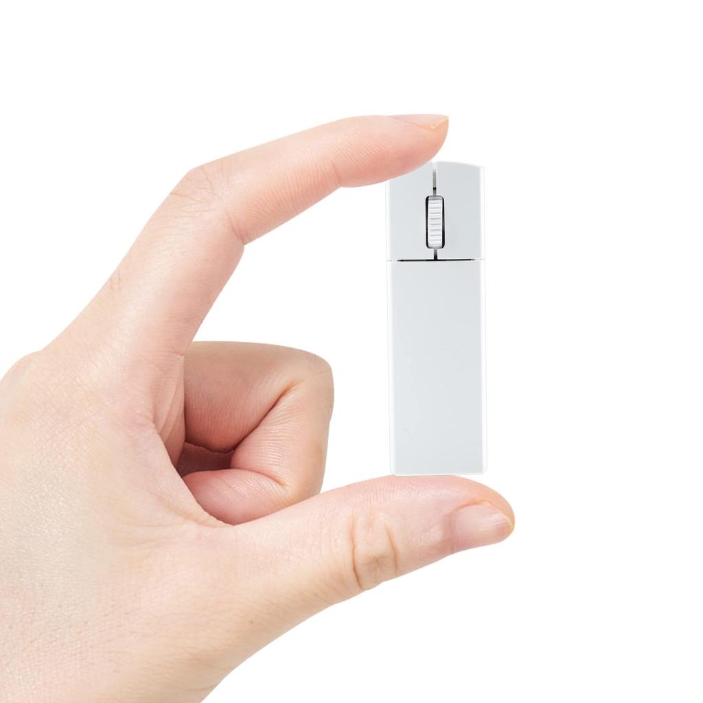 DIWOSHE Ultra Small Cuboid Mouse Wireless Mouse USB Rechargeable 3 Buttons Optical Small Mini S Size Compatible with PC Symmetrical Portable Storage