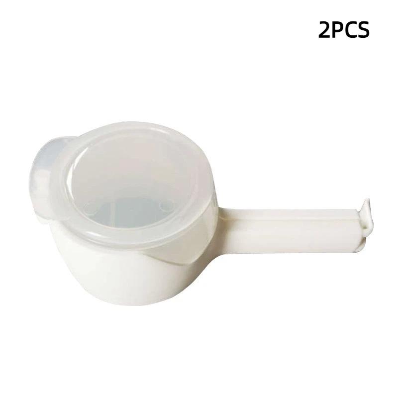 2Pcs Bag Clips For Food Storage With Pour Spouts Kitchen Chip Bag Clips Plastic Cap Sealer Clip For Kitchen Storage